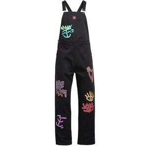 Adidas Black Overalls with Colorful Graphics